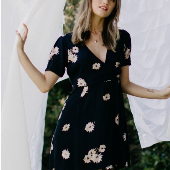 NWT Volcom Wrapsicle Black Wrap Dress - Picture 3 of 16